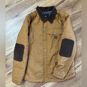 Rip Curl Tan Quilted Jacket with Dark Brown Accents